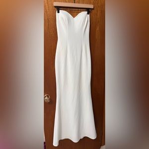 Strapless White Dress